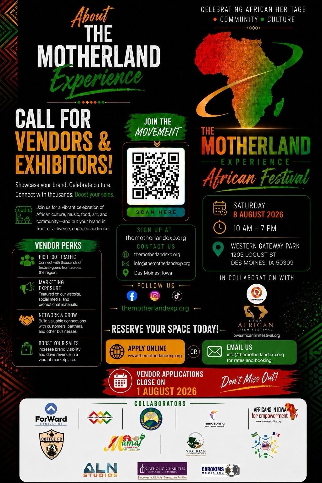 The Motherland Experience Festival Flyer